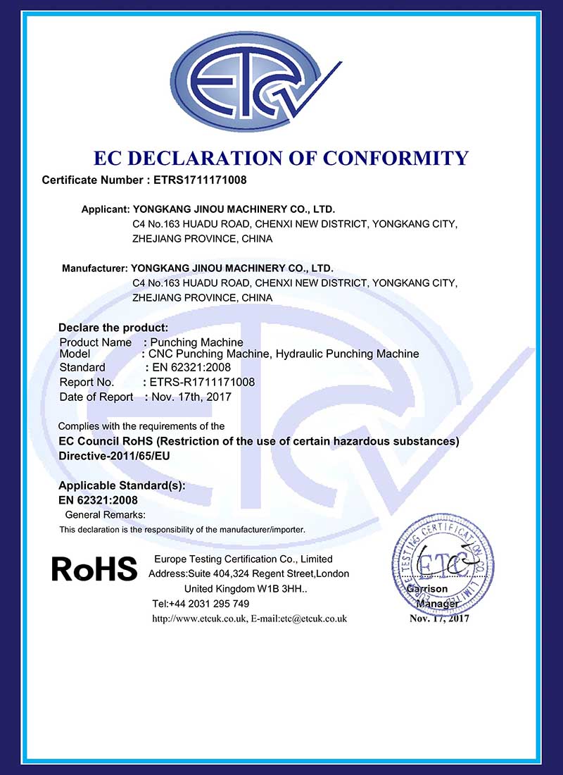 襄樊RoHS Certificate
